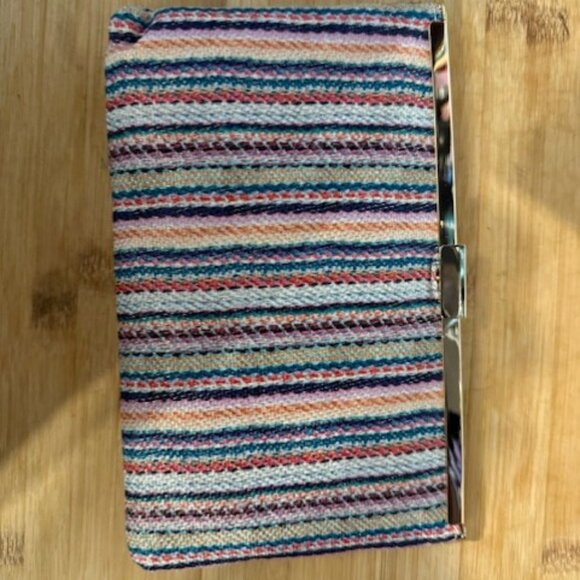 Boho Woven striped clutch Purse - Picture 3 of 16
